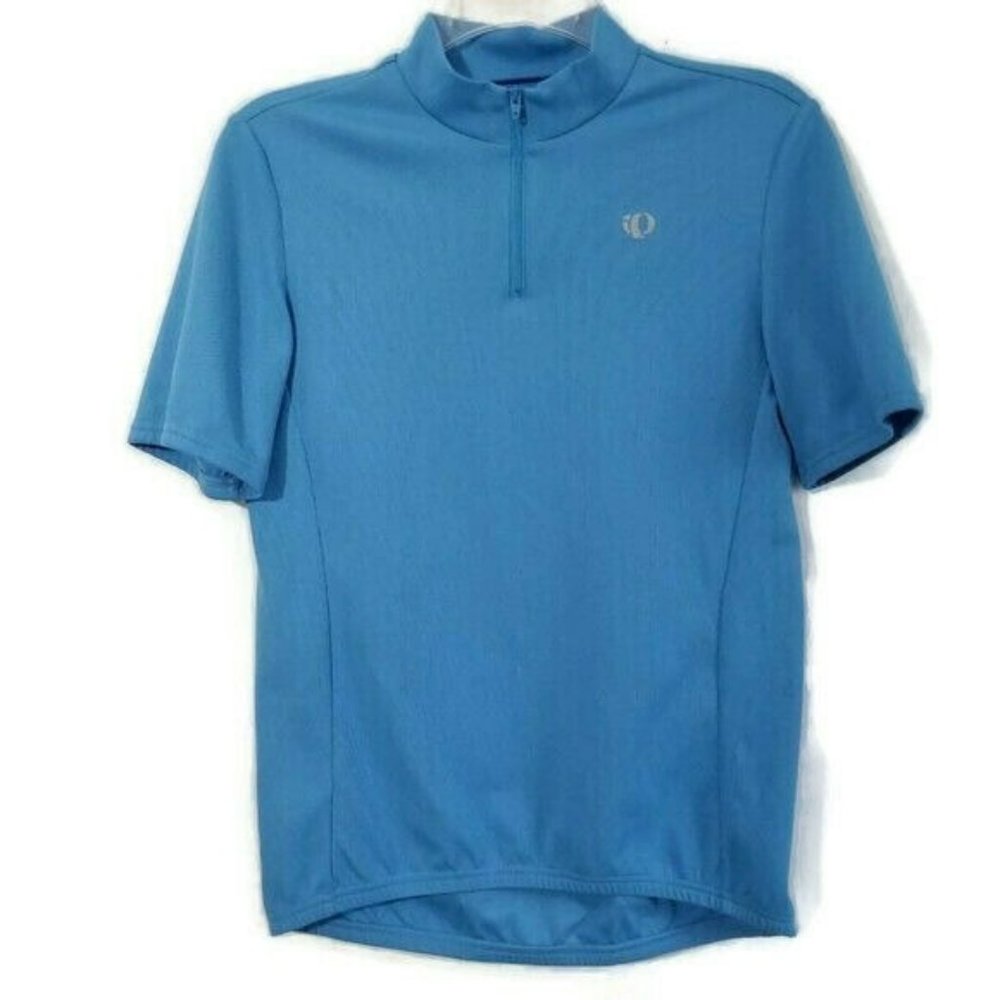 Pearl Izumi Cycling Top Youth XXL Blue Quarter Zip Back Pockets
